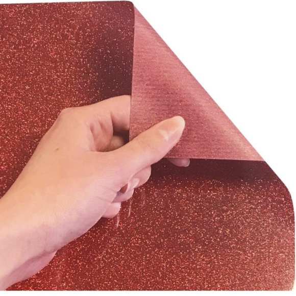 20" x 12" Glitter Red Siser Easyweed HTV Heat Transfer Iron-On Vinyl for t-shirt - Picture 3 of 6